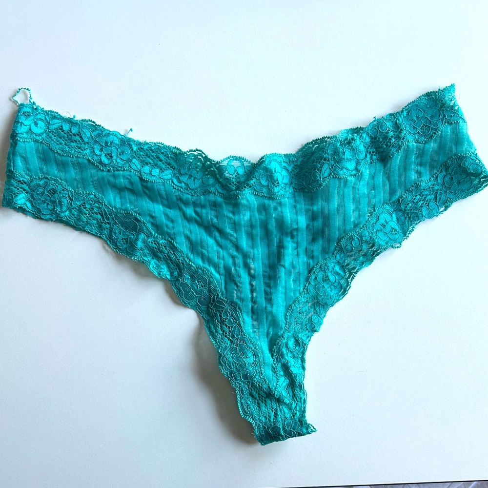 Victoria’s Secret very sexy sheer striped thong L
